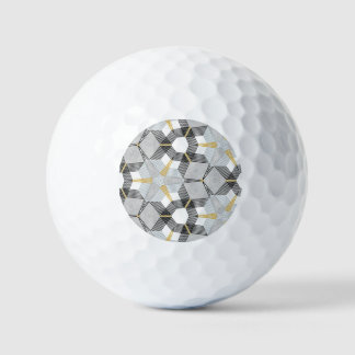 Farbiges Hexagon-Quadrat: geometrisches Kaleidosko Golfball