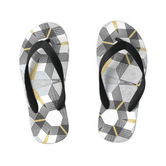 Farbiges Hexagon-Quadrat: geometrisches Kaleidosko Kinderbadesandalen