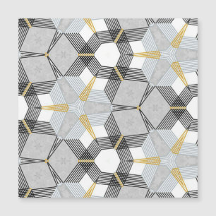 Farbiges Hexagon-Quadrat: geometrisches Kaleidosko Magnetkarte