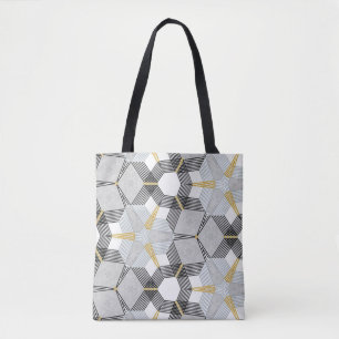 Farbiges Hexagon-Quadrat: geometrisches Kaleidosko Tasche