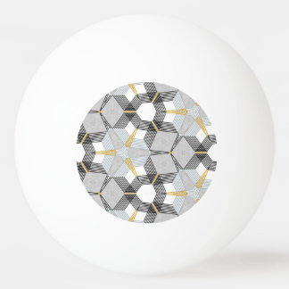Farbiges Hexagon-Quadrat: geometrisches Kaleidosko Tischtennisball