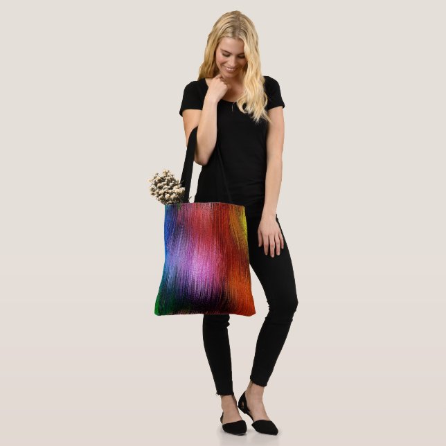 Farbiges Hintergrundmuster, Tasche (Am Model)
