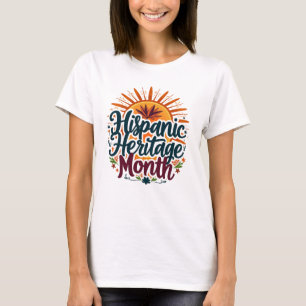 Farbiges hispanisches Erbe Monat Grafisches T-Shir T-Shirt