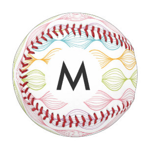 Farbiges horizontales Ogemuster Baseball