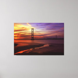 Farbiges Humber Bridge Sunset Foto Leinwanddruck