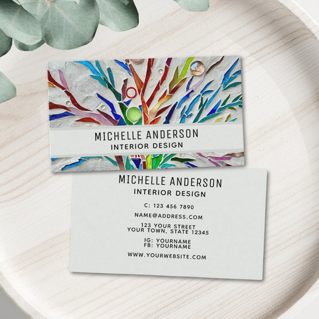 Farbiges Innendesign Visitenkarte (Von Creator hochgeladen)