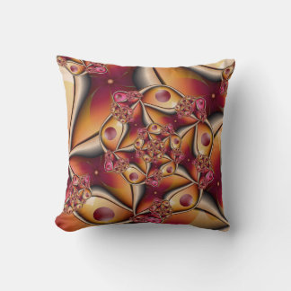 Farbiges Joy Abstrakt Red Orange Fantasy Fraktal Kissen