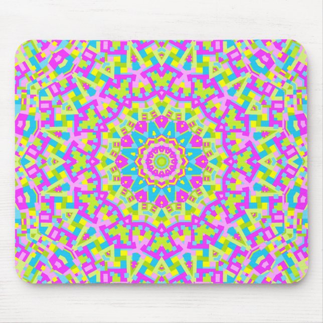 Farbiges Kaleidoskop 010 Mousepad (Vorne)