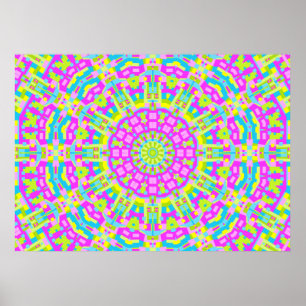 Farbiges Kaleidoskop 01 Poster