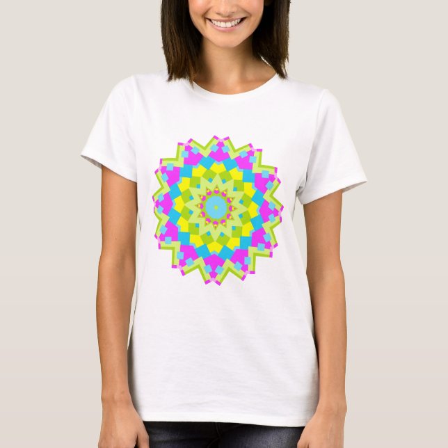 Farbiges Kaleidoskop 01 T-Shirt (Vorderseite)