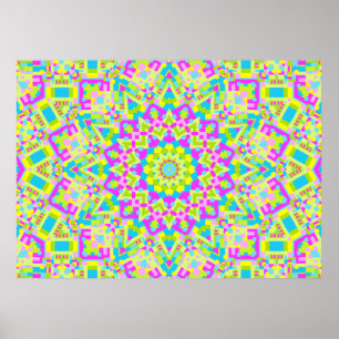 Farbiges Kaleidoskop 02 Poster