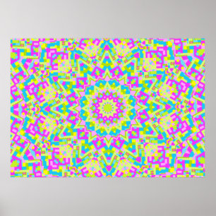Farbiges Kaleidoskop 07 Poster