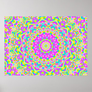 Farbiges Kaleidoskop 08 Poster
