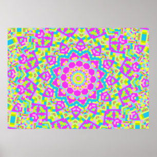 Farbiges Kaleidoskop 09 Poster