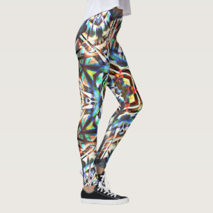Farbiges Kaleidoskop mit Textur, die Leinwand auss Leggings