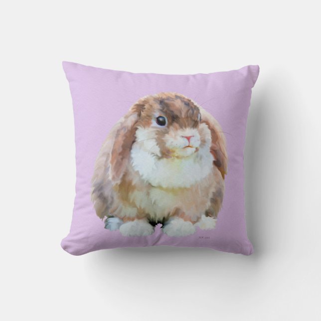 farbiges Kaninchen Kissen (Vorderseite)