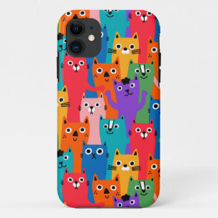 Farbiges Katzen Muster Case-Mate iPhone Hülle