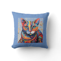 Farbiges Katzenpolster