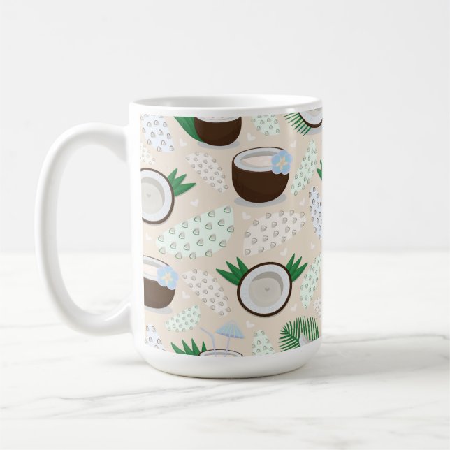 Farbiges Kokosmuster Kaffeetasse (Links)