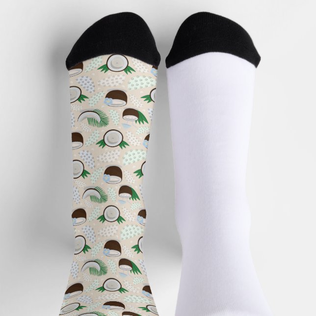 Farbiges Kokosmuster Socken (Oben)