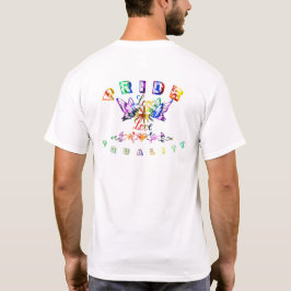 Farbiges Kreuz mit Liebe ist Liebe Schmetterlinge T-Shirt