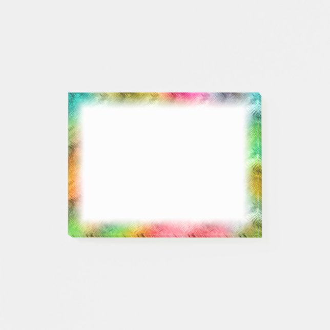 Farbiges Kristallglas-Muster Post-it Klebezettel (Vorderseite)