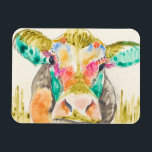 Farbiges Kuhdesign Magnet<br><div class="desc">Farbiges Kuhdesign. Künstler: Jennifer Goldberger. Bild-ID: 109109GG.</div>