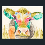 Farbiges Kuhdesign Poster<br><div class="desc">Farbiges Kuhdesign. Künstler: Jennifer Goldberger. Bild-ID: 109109GG.</div>