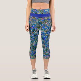 Farbiges Künstlerisches Abstraktes geometrisches M Capri Leggings