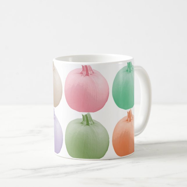 Farbiges Kürbismuster Kaffeetasse (VorderseiteRechts)