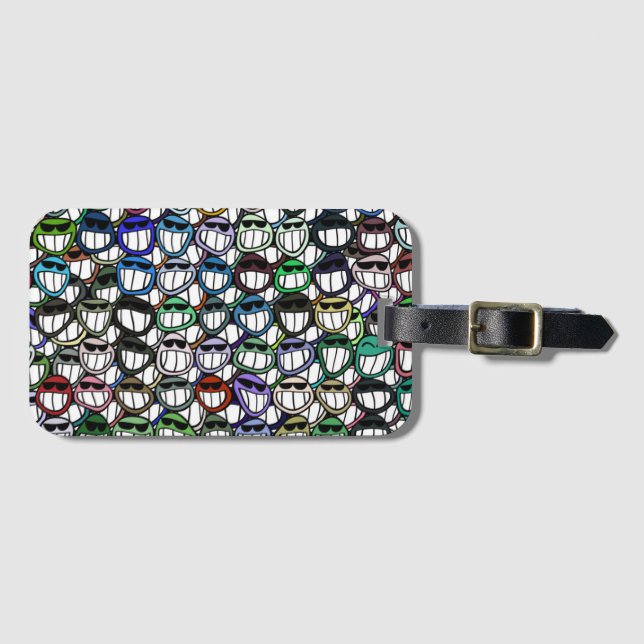 Farbiges Lächeln Gepäckanhänger (Vorderseite (Horizontal))