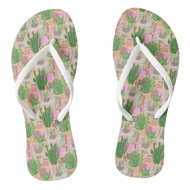 Farbiges Lamellenmuster Flip Flops (Fußbett)