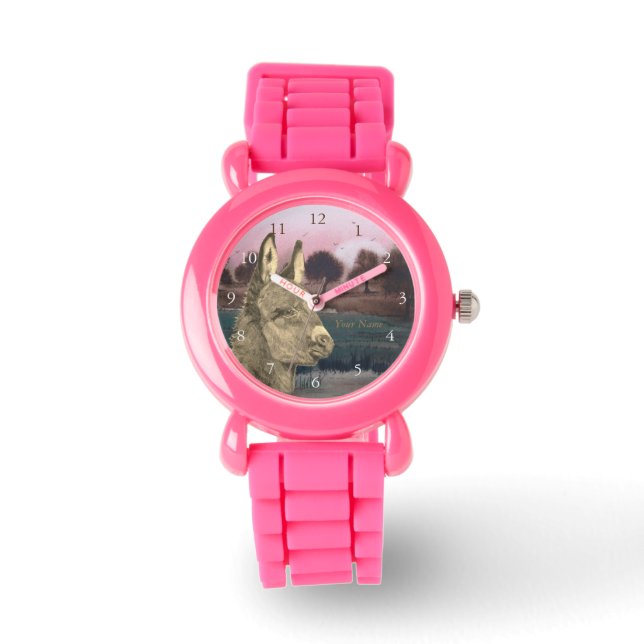 farbiges landschaftlich lebensechtes Bild des nied Armbanduhr (Vorderseite)