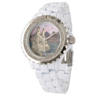 farbiges landschaftlich lebensechtes Bild des nied Armbanduhr