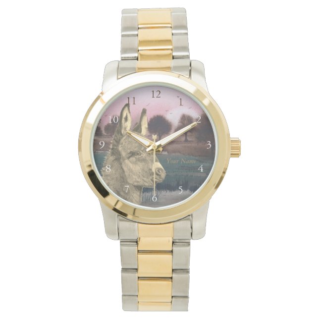farbiges landschaftlich lebensechtes Bild des nied Armbanduhr (Vorderseite)