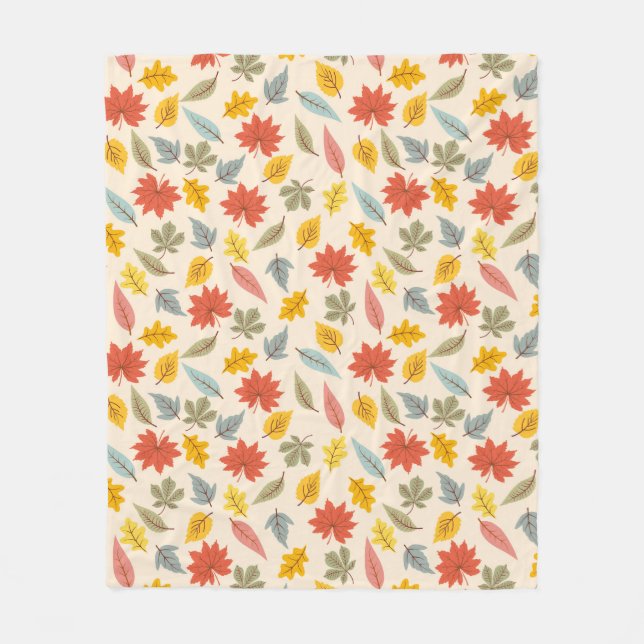 Farbiges Leaf Fall Pattern Fleecedecke (Vorderseite)