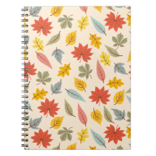 Farbiges Leaf Fall Pattern Notizblock