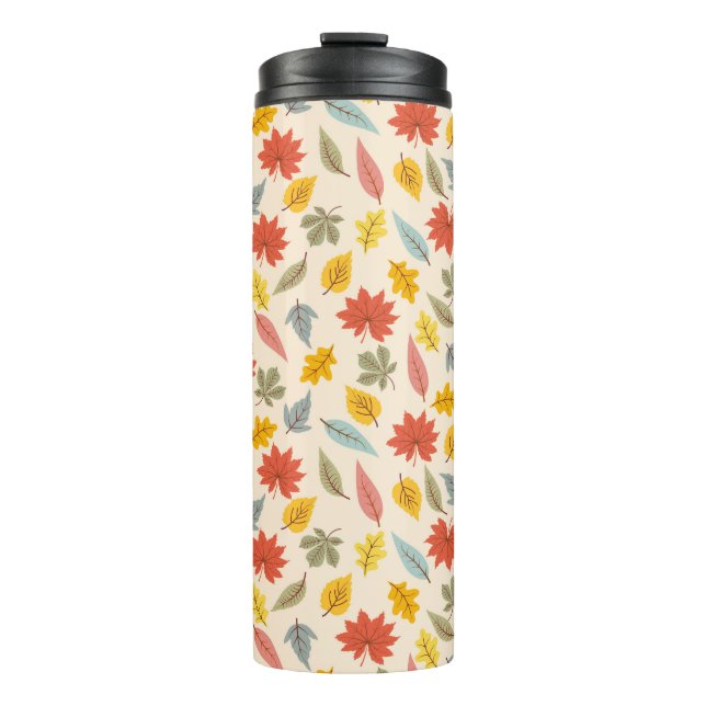 Farbiges Leaf Fall Pattern Thermosbecher (Vorderseite)