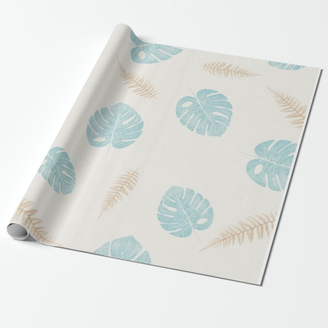 Farbiges Leaf-Muster Geschenkpapier (Ungerollt)