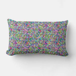 Farbiges Leaf Muster Reversible Boho Throw Kissen