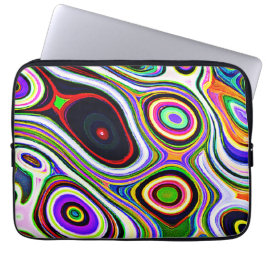 Farbiges, lebhaftes Abstraktionsmuster Laptopschutzhülle
