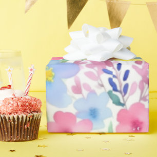 Farbiges, lebhaftes Blume-Muster Wrapping Paper Geschenkpapier
