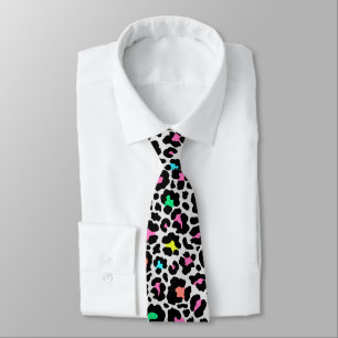 Farbiges Leopard-Muster Krawatte