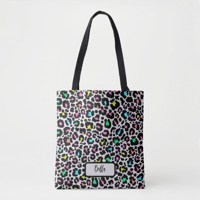 Farbiges Leopard-Muster Tasche (Vorderseite)