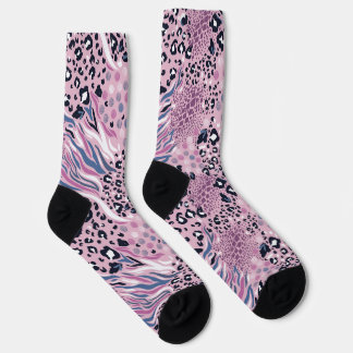 Farbiges Leopardenfell-Muster Socken