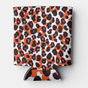 Farbiges Leopardenmuster: Nahtloses Design. Dosenkühler