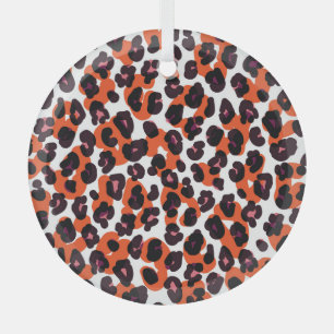 Farbiges Leopardenmuster: Nahtloses Design. Ornament Aus Glas
