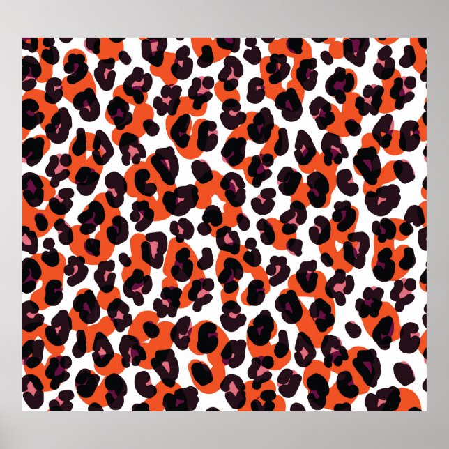 Farbiges Leopardenmuster: Nahtloses Design. Poster (Vorne)