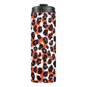 Farbiges Leopardenmuster: Nahtloses Design. Thermosbecher