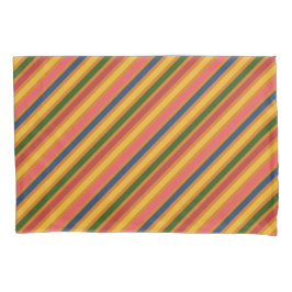 Farbiges Linienmuster Kissenbezug